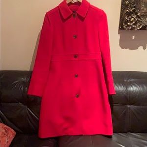 Barely used jcrew red italian wool coat